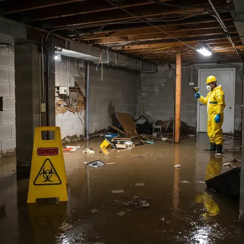 Flooded Basement Electrical Hazard in Clewiston, FL Property